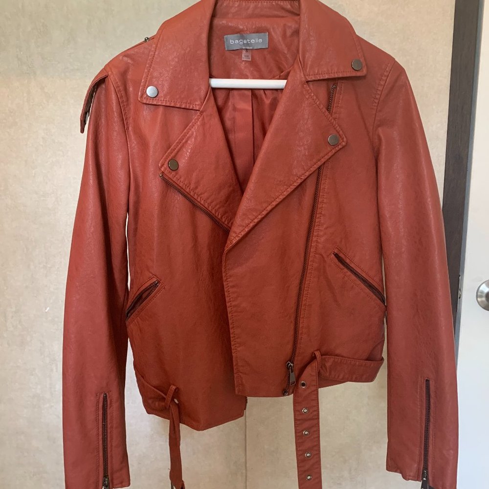 Burnt Orange Leather Jacket